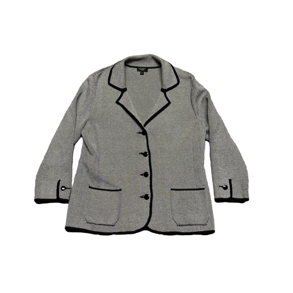 Talbots Black & White 3/4 Quarter Sleeve
Knitted Silk Cardigan Womens Size SP‎